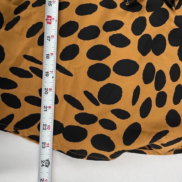 J. Crew Long Sleeve Ruffle Front Wavy Dots Popover Blouse Yellow & Black Women S - Picture 14 of 16